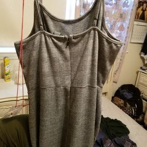 Plaid jumper pants suit